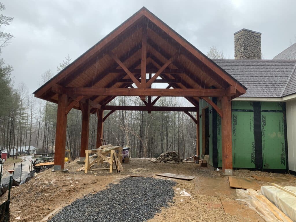 Carport/Entry Pavilion for the Khalsa Residence - Blue Ridge Post & Beam